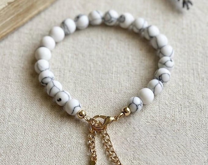 Catholic bracelet beaded gold cross adjustable