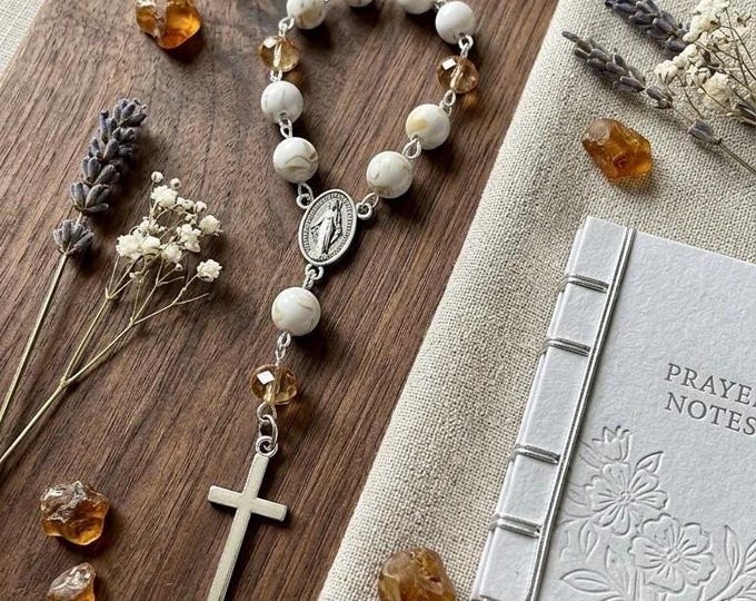 Mini rosary  with Virgin Mary and Cross one decade rosary