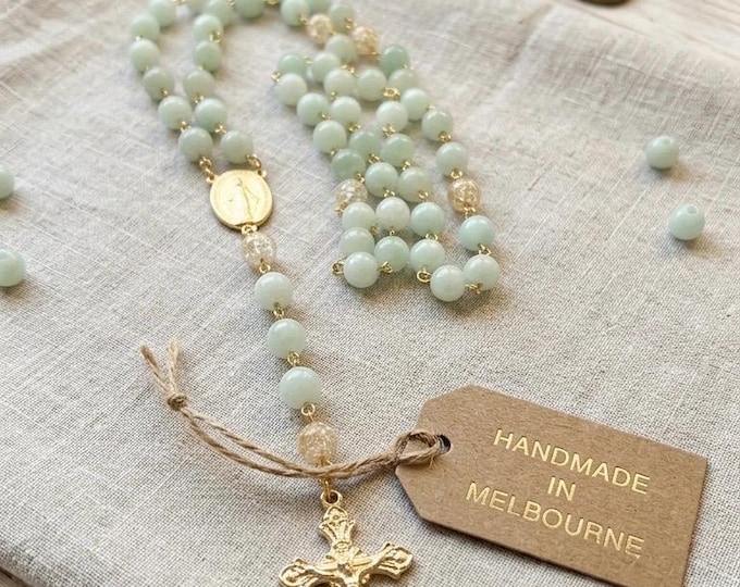 Rosary with Gold Virgin Mary & Crucifix