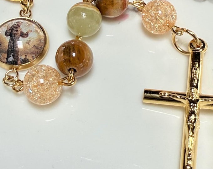 Rosary with Gold Virgin Mary & Crucifix