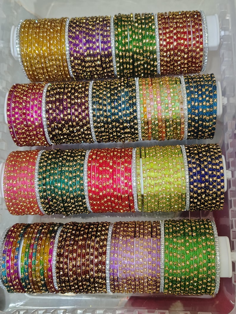 Indian Glass Bangles Set | Multicolor Bridal Jewelry, Festival Wear ...
