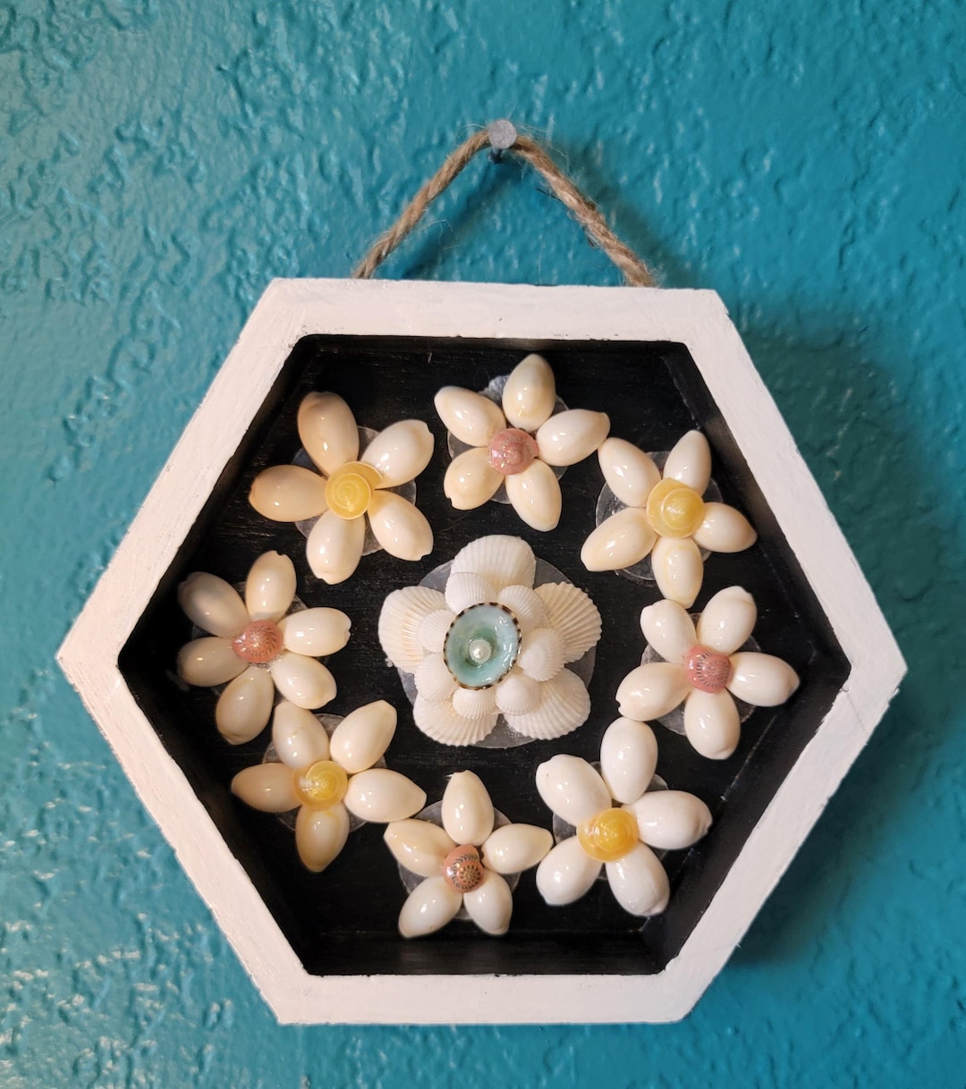 Mini Sea Shell Flower Art Wall Hanging - Etsy