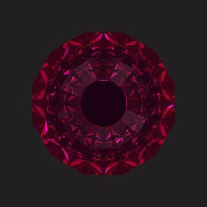 Roosted Scarlet Essence Advanced Gem Diagram Blueprint For Reference In Faceting And Lapidary Arts Long Shaped Gem