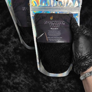 Postmortem Purge Milk Bath – Black Halloween Bath Soak – Gothic Self Care Gift – Spooky Powdered Milk Bath