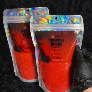 Banho de Leite Crimson Curse – Sais de Banho Vermelhos de Halloween – Banho de Leite Gótico – Presente Assustador de Autocuidado para Ela - DESCONTINUADO