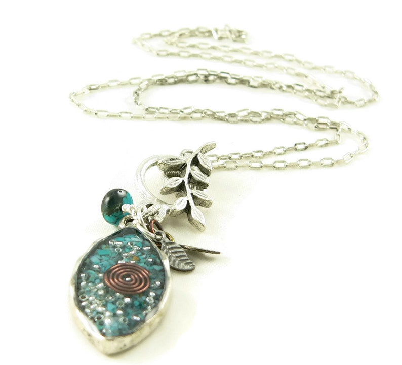 Orgone Energy Leaf Charm Necklace Orgone Energy Jewelry - Etsy