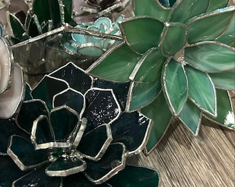Large Succulent Stained Glass Pattern Bundle – 2 Layered Designs