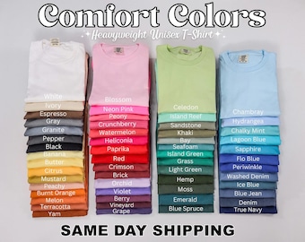 Comfort Colors Heavyweight Unisex T-Shirt, Garment-Dyed Cotton, Relaxed Fit (C1717)