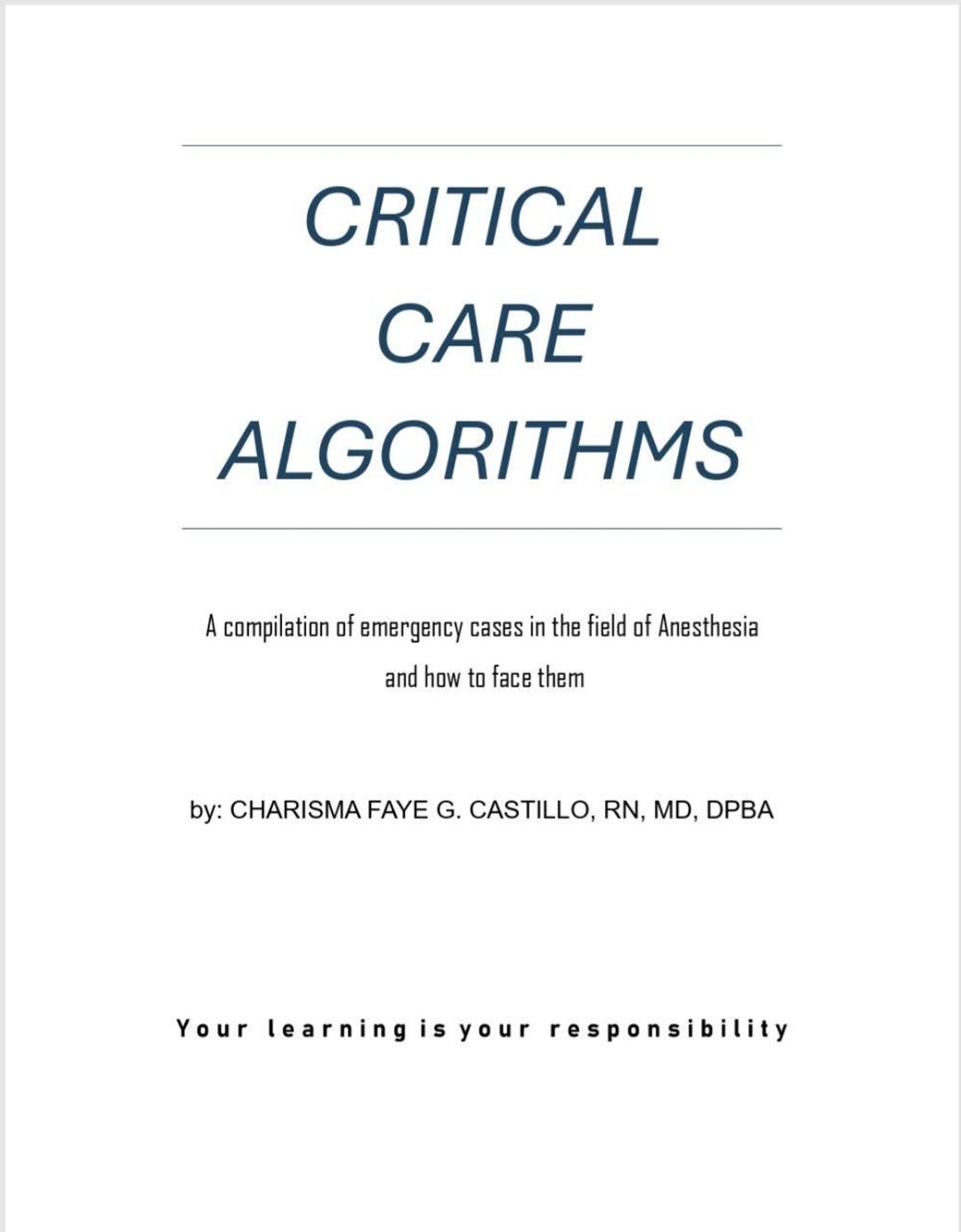 Critical Care Algorithms - Etsy