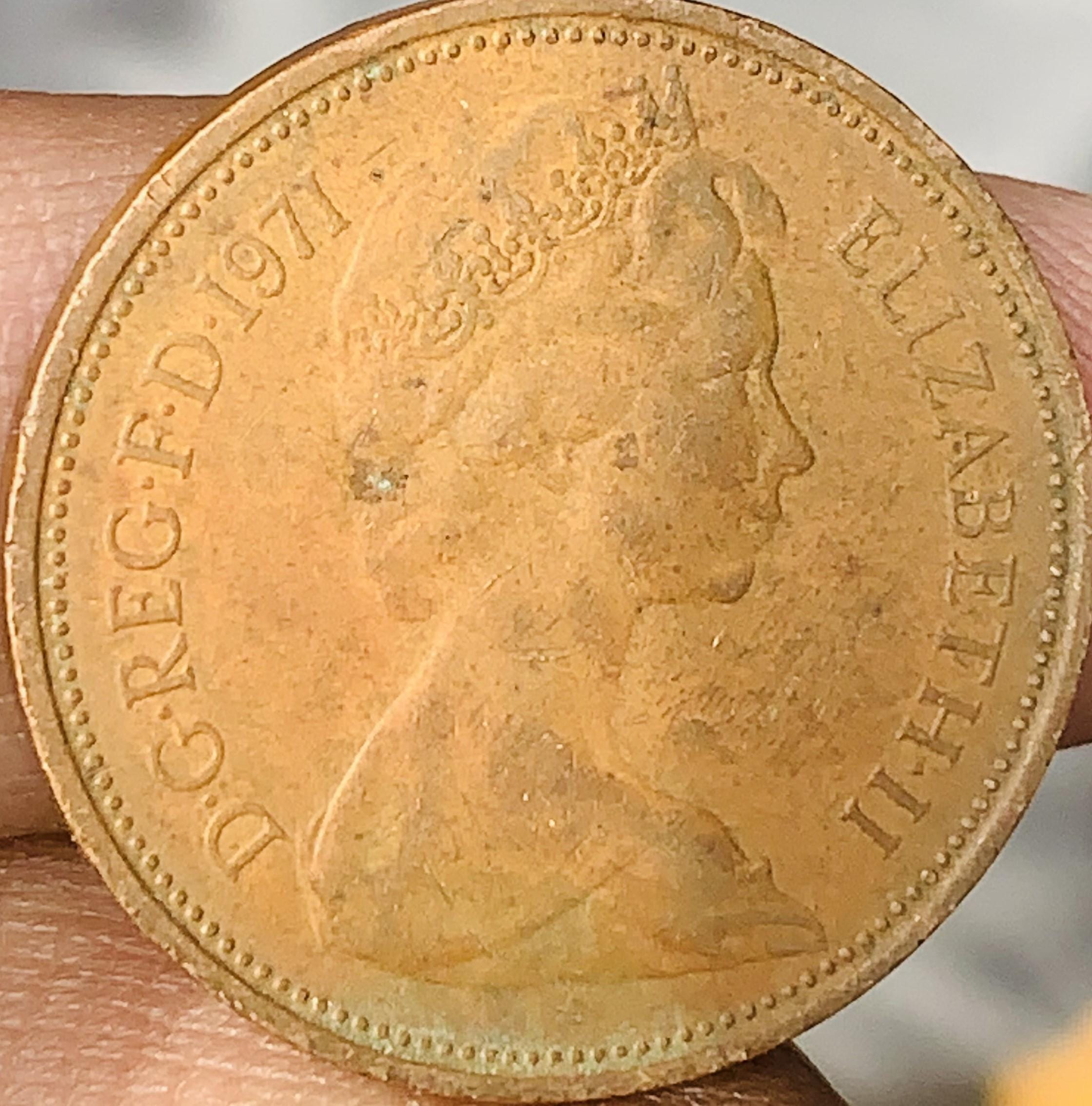 1971 1/2 new penny - Etsy 日本