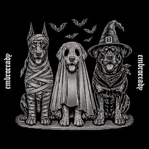 The Boo Crew Halloween Dog Embroidery Design, Spooky Costume Stitch File (PES, DST, JEF File)