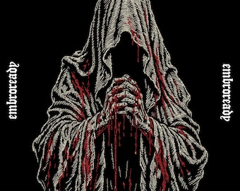 Horror Cult Illustration Embroidery Design, Occult Machine File (PES, DST, JEF File)
