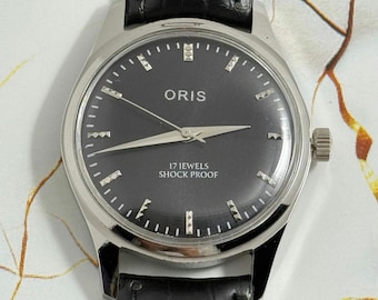 希少なヴィンテージ ORIS レッドダイヤル 機械式手巻き FHF