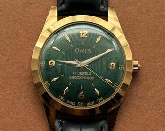 希少なヴィンテージ ORIS レッドダイヤル 機械式手巻き FHF