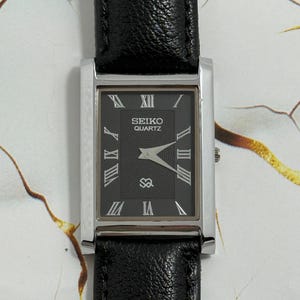 Seiko Tank Watch Leather Strap - Etsy