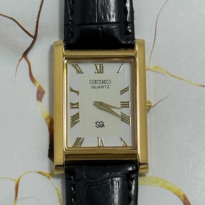 Seiko Tank Watch Leather Strap - Etsy
