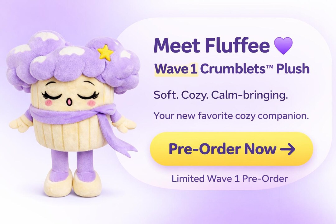 Crumblets™ Original FLUFFEE 8 Inch Soft Plush (PREORDER) - Etsy