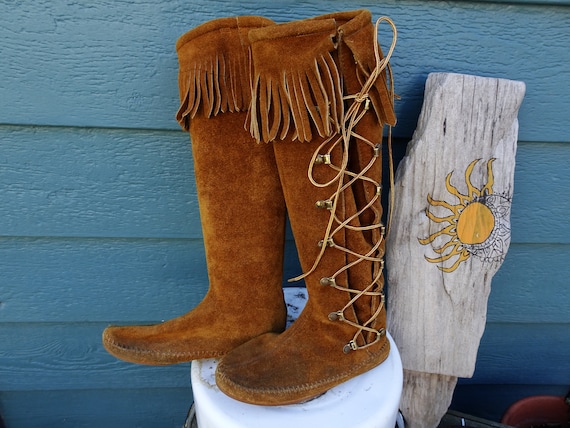 suede indian boots