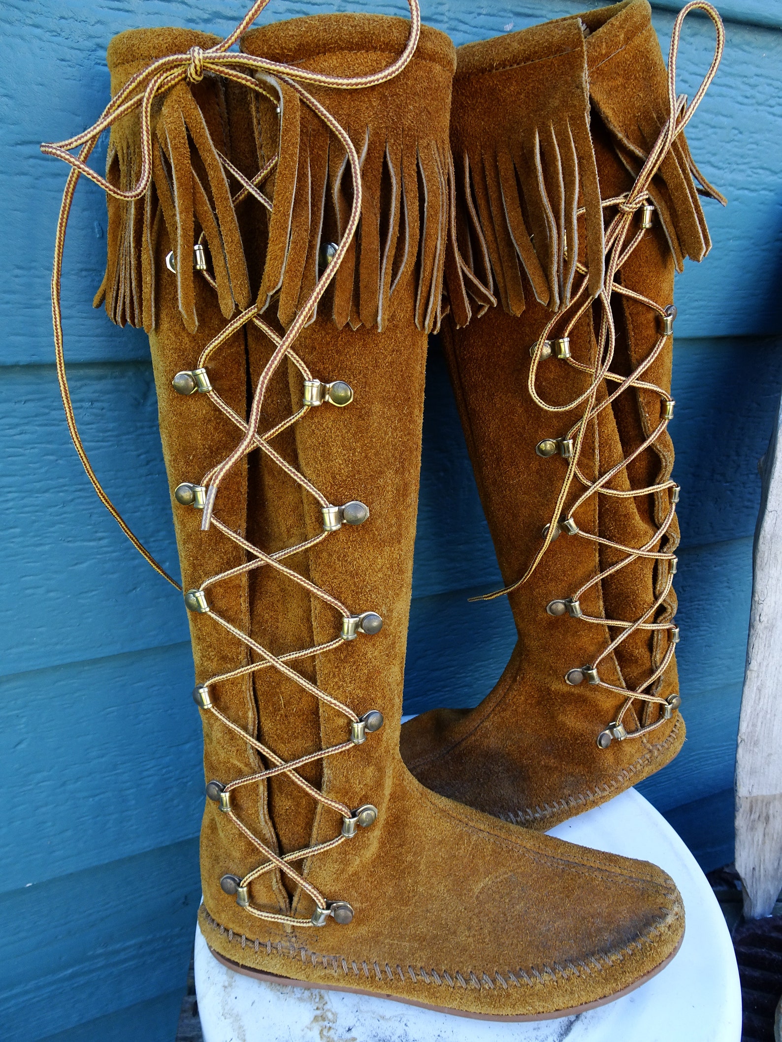 Hand Made Indian Boots Suede Moccasins Etsy