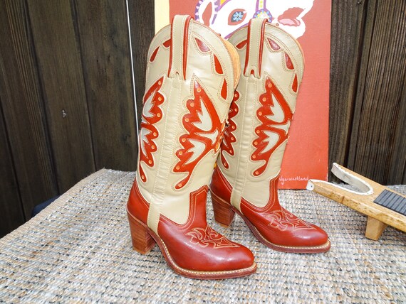 Cowboy Boots, Butterfly Cowboy Boots, Size 5.5 Cow