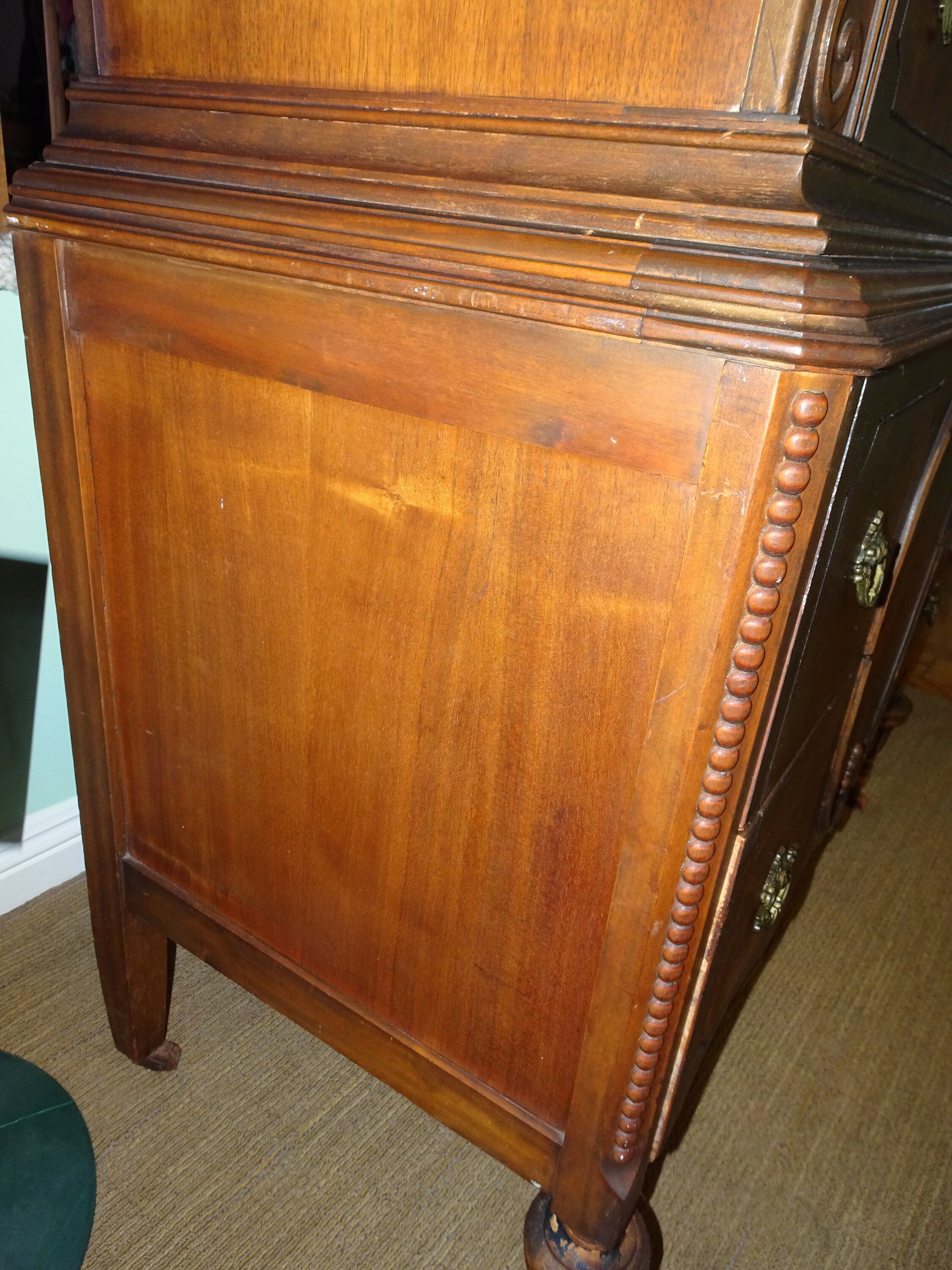 Antique dresser on wheels Five Drawer Dresser Etsy