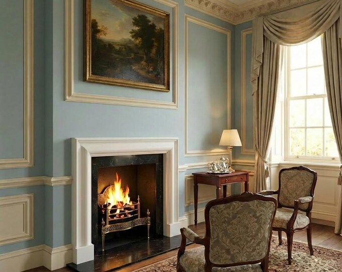 Classic Bolection Fireplace in Aegean Limestone - Etsy UK