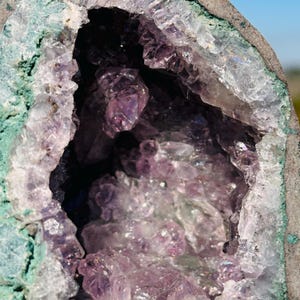 Brazilian Lodolite Quartz Geode Cave, Scenic Garden Quartz Crystal, Natural Druzy Display Pick Exact A-B image 17