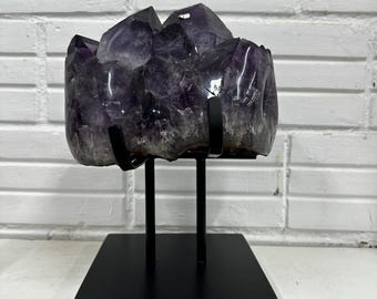 Extra Large Brazilian Amethyst Display Specimen, Natural Purple Crystal Cluster Decor, One of a Kind Statement Piece