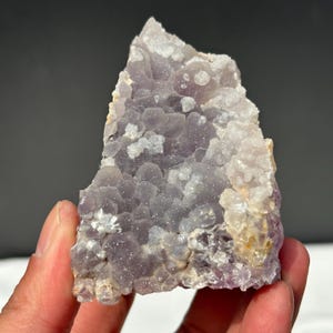 Special Price! Pale Lavender Sugar Druzy Amethyst with Calcite Symbiosis, Polished Brazilian Crystal Geode Specimen Exact 0.60lb