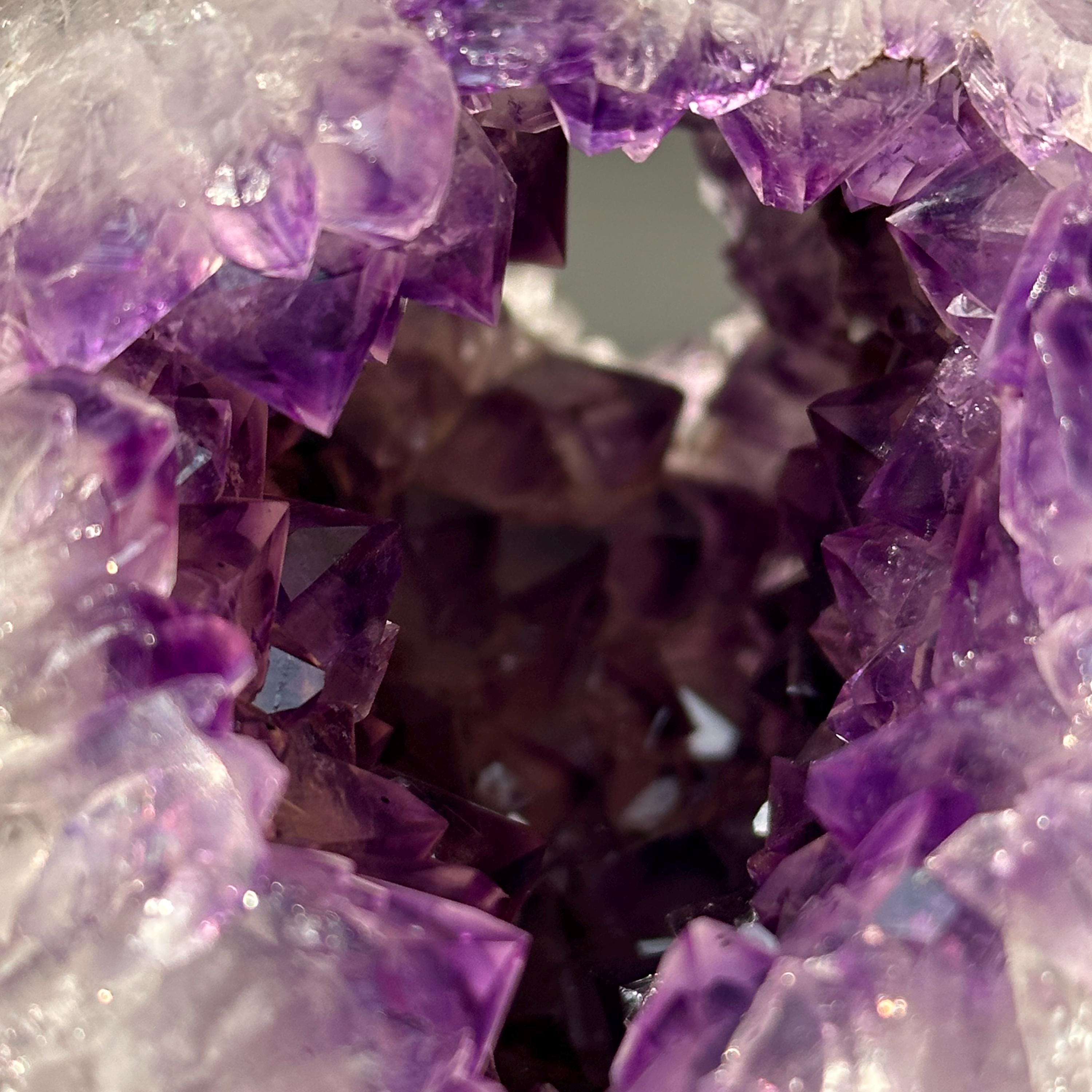 Large Amethyst Geode Sphere, 5.84lb Polished Brazilian Crystal Ball ...