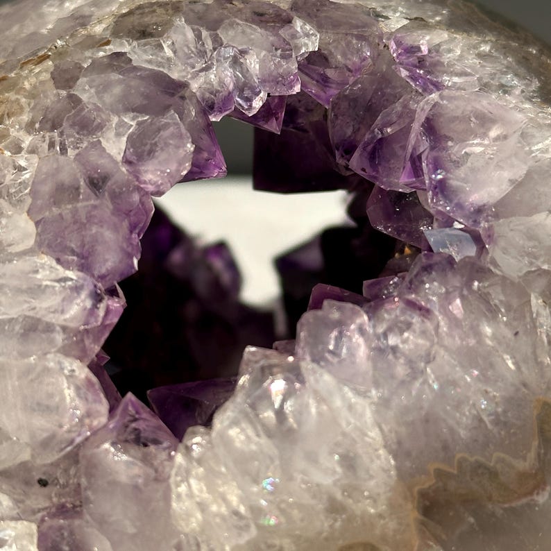 Large Amethyst Geode Sphere, 5.84lb Polished Brazilian Crystal Ball ...