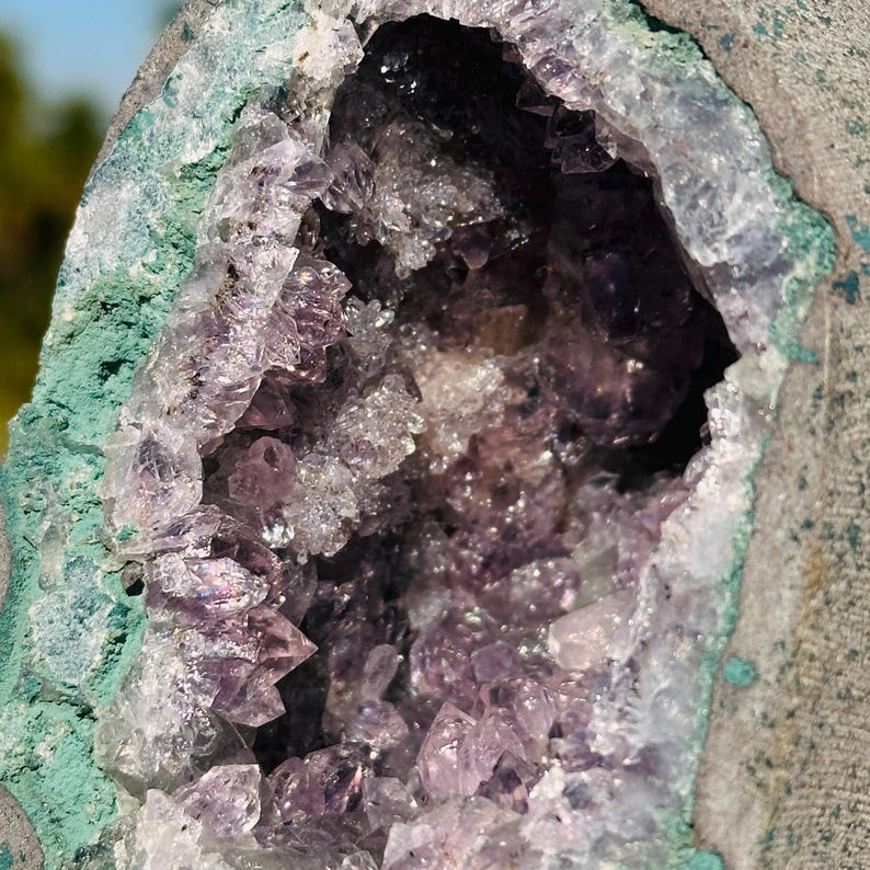 Brazilian Lodolite Quartz Geode Cave, Scenic Garden Quartz Crystal, Natural Druzy Display Pick Exact A-B image 14
