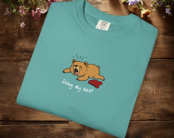Müde Bär Illustration mein Bestes T-Shirt | Niedliche Bären-Grafik - USA-FARBEN