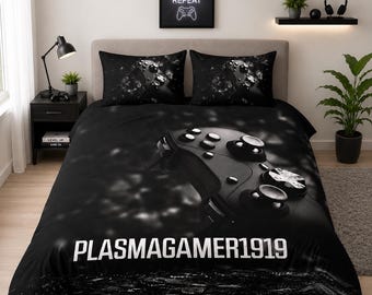 Funda nórdica personalizada para gamers, juego de ropa de cama a medida para gamers, regalo de videojuegos para niños, adolescentes y jóvenes.