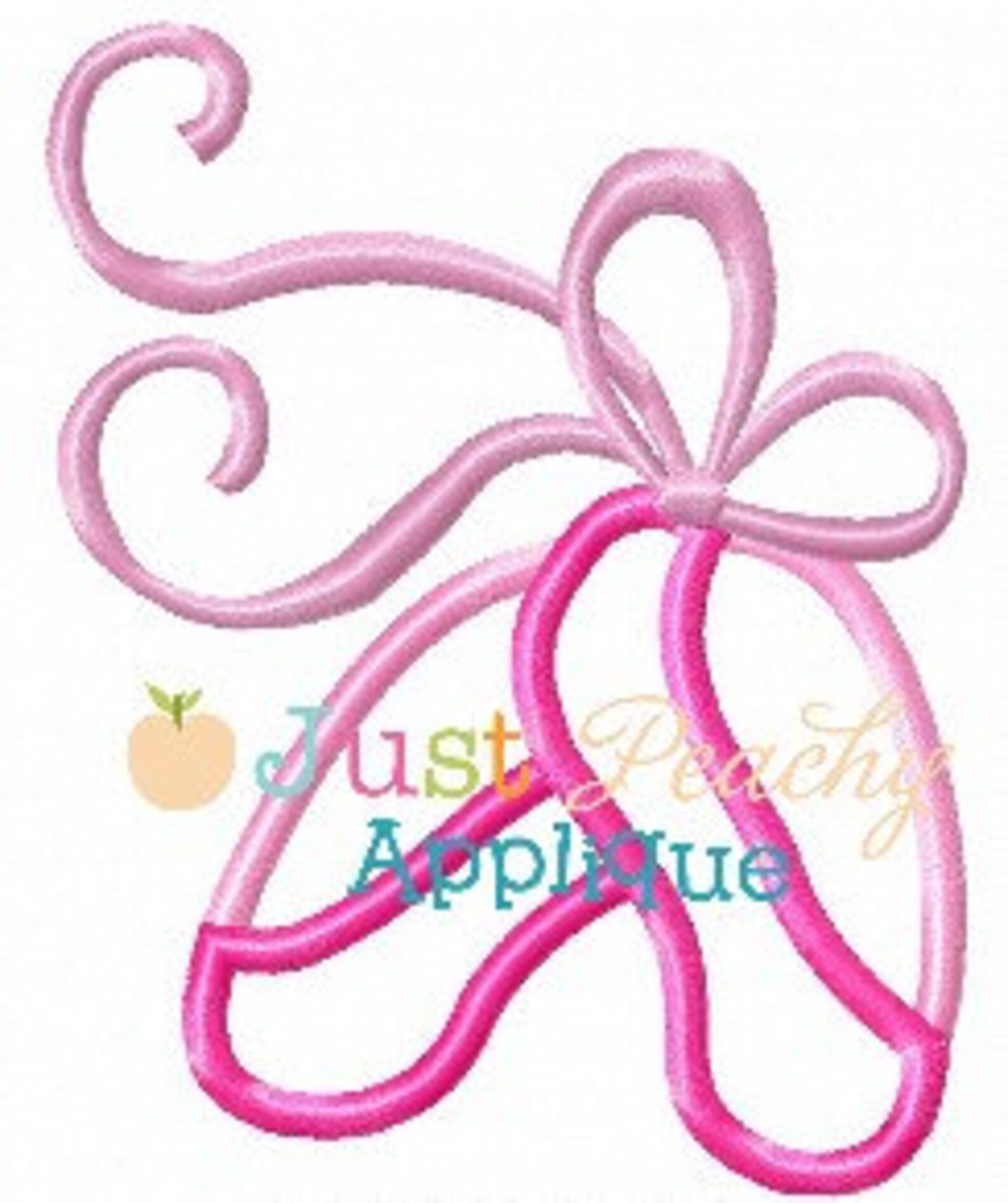 ballet shoes machine embroidery applique design