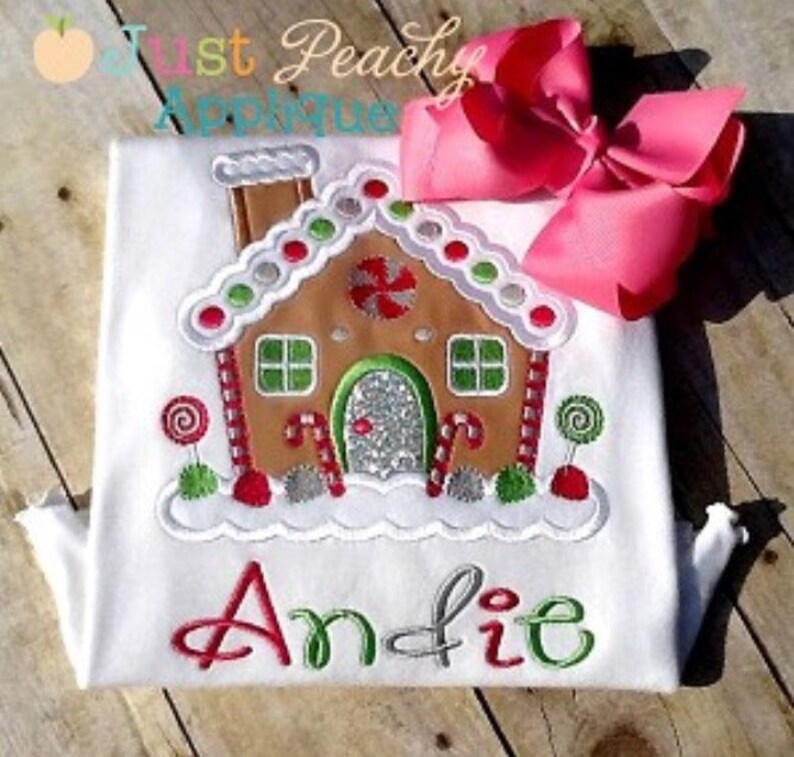 Kristi Gingerbread House Machine Embroidery Applique Design Etsy