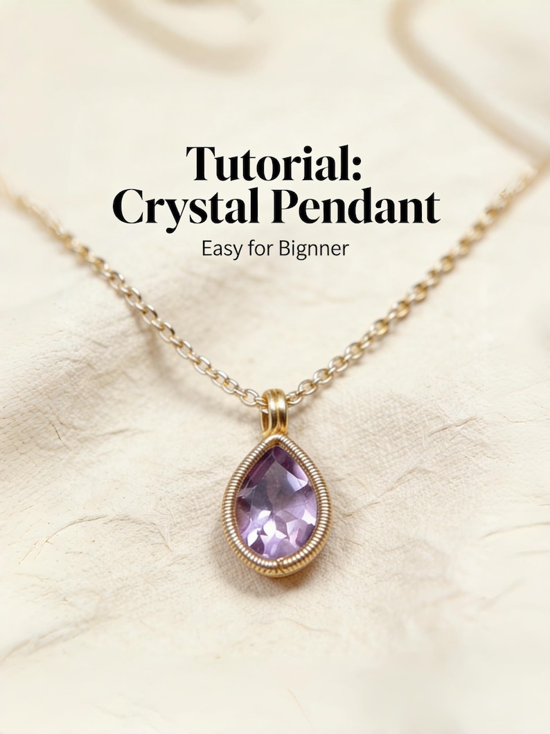 Wire Wrapped Pendant Tutorial for Beginner, Handmade Jewelry Making ...