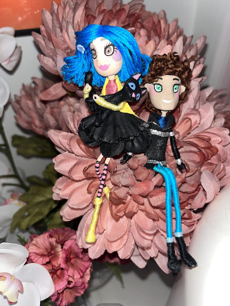 Coraline Handmade Thread Dolls Set image 16