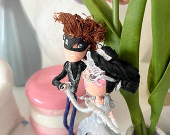 Bridgerton Sophie and Benedict Masquerade Ball Handmade Thread Dolls Set