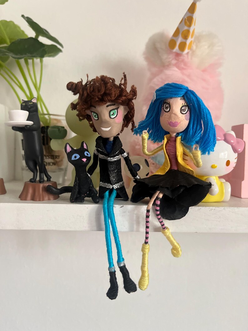 Coraline Handmade Thread Dolls Set image 7