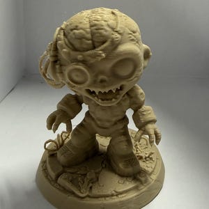 Zombie Cyborg Miniature STL File | Cyberpunk Undead 3D Print Model (Digital Download)
