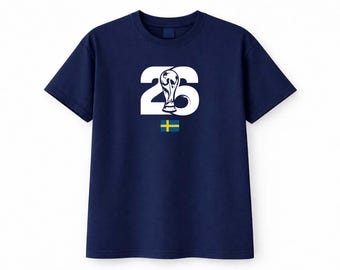 Sweden Soccer Shirt, 2026 World Cup Fan Tee, Swedish Flag Football Apparel