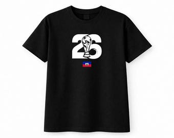 Haiti Flag Soccer T-Shirt, 26 Tournament Football Tee, Game Day Apparel