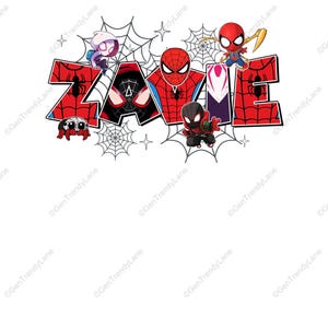 Customized Personalized Spidey and His Amazing Friends Digital File, Spidey Birthday Instant Download, Superhero Party T-Shirt, Spider Tee
