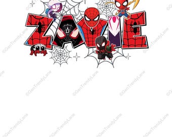Customized Personalized Spidey and His Amazing Friends Digital File, Spidey Birthday Instant Download, Superhero Party T-Shirt, Spider Tee