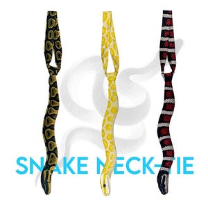 Realistic Snake Tie, Python Novelty Necktie for Men, Quirky Reptile Lover Gift, Ball Python Animal Party Tie, Unique Gift for Him, Jungle