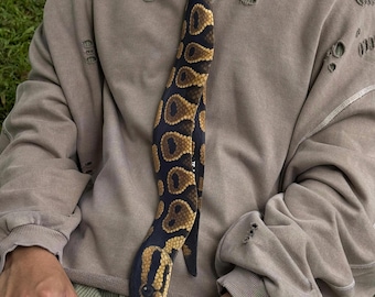 Realistic Snake Tie, Python Necktie, Reptile Animal Party Accessory