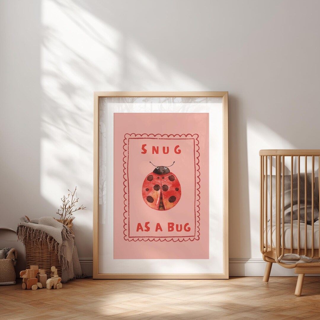 Ladybug Nursery Print | Snug as a Bug Quote (digital Download) - Etsy