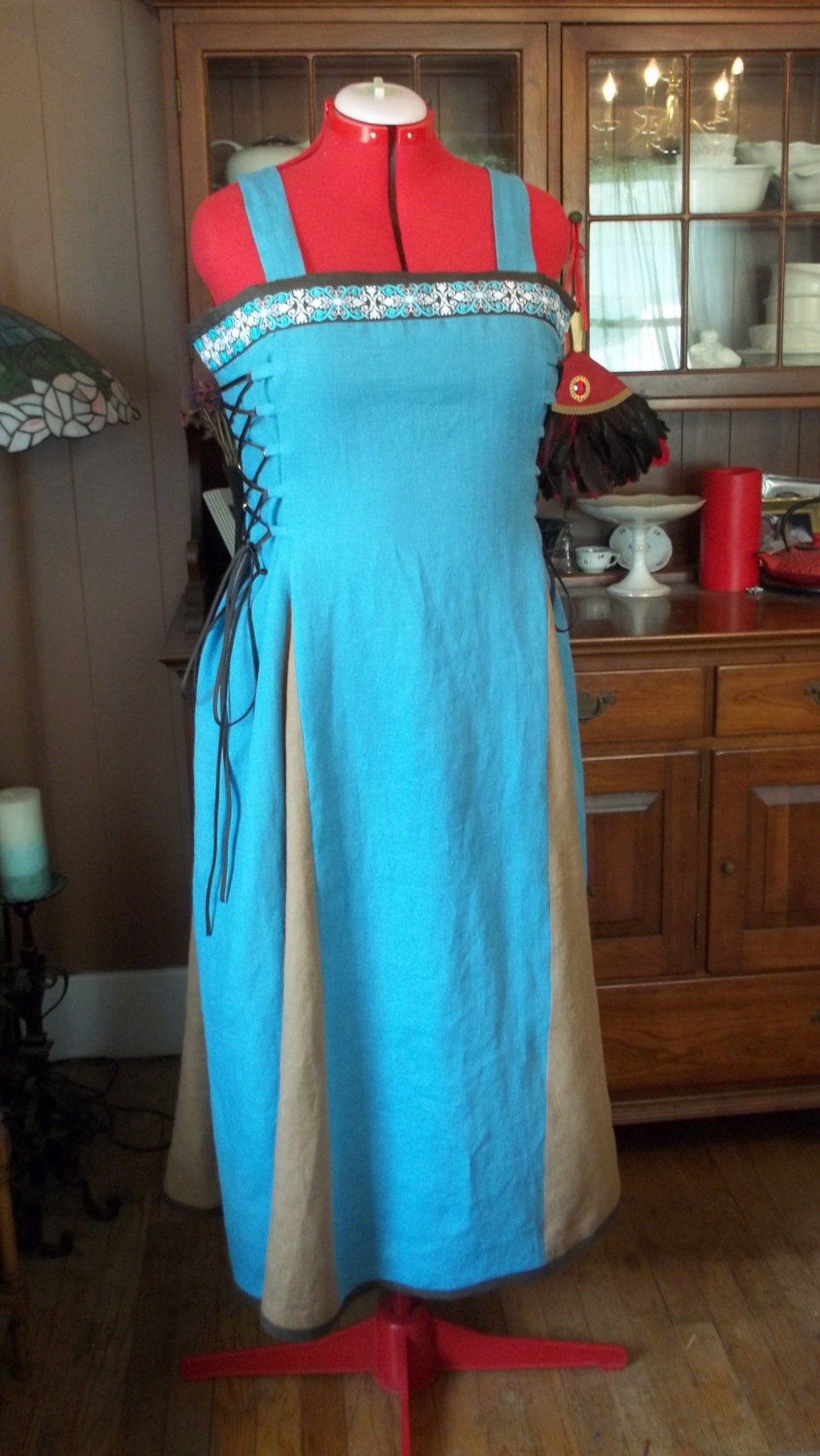 Custom Linen Apron Dress Etsy