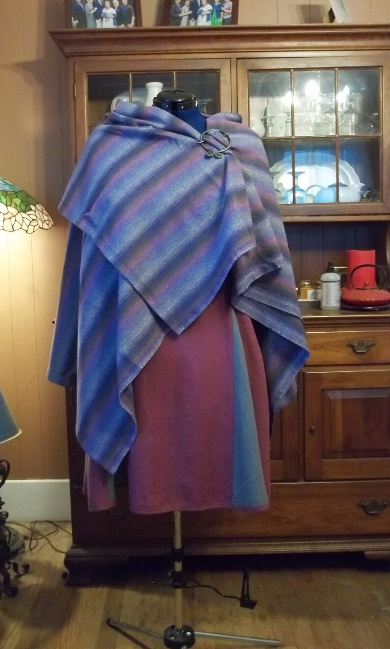 Rectangle/Viking Blanket Cloak with Iron Pennanular Pin Etsy